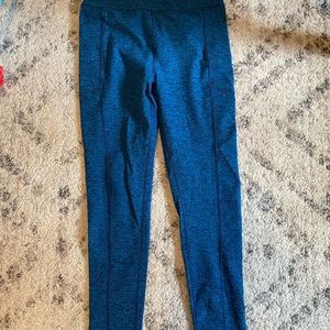 Oiselle Lux Go Anywhere 3/4 Tights (blue, size 4)